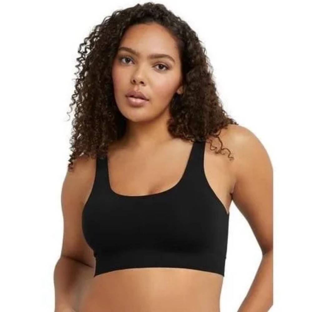 Maidenform Seamless Scoop Crop Bralette Black Women's NWT - Picture 4 of 7